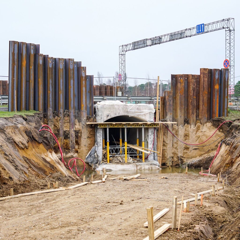 Sheet Pile Retaining Wall